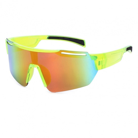 Sportowe okulary przeciwsłoneczne lustrzanki z filtrem UV400 neonowe/pomarańczowe SVM-10E